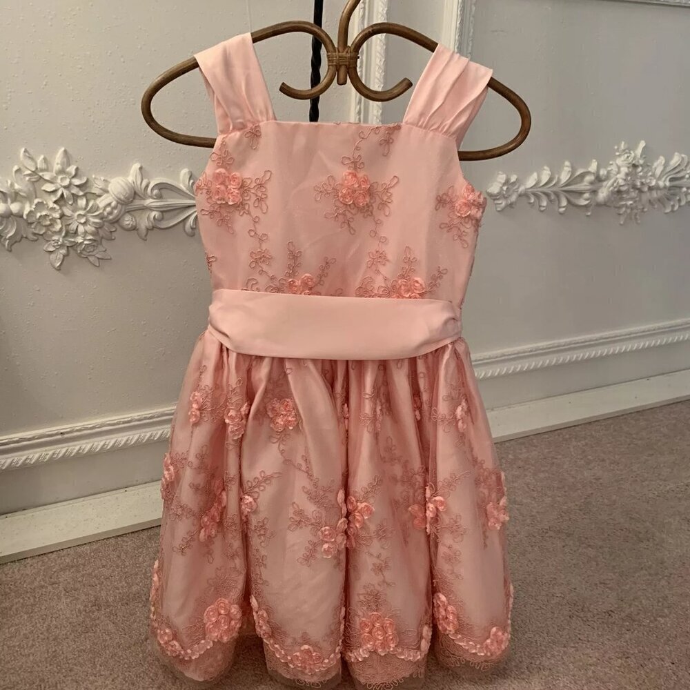 Chasing Fireflies. Girls Sz 10. Lined. Back Zip. Church. Party Dress. LC